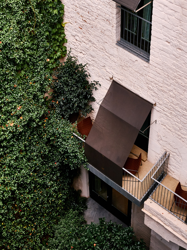 Patio vu du haut de l'hôtel Mercer de Barcelone