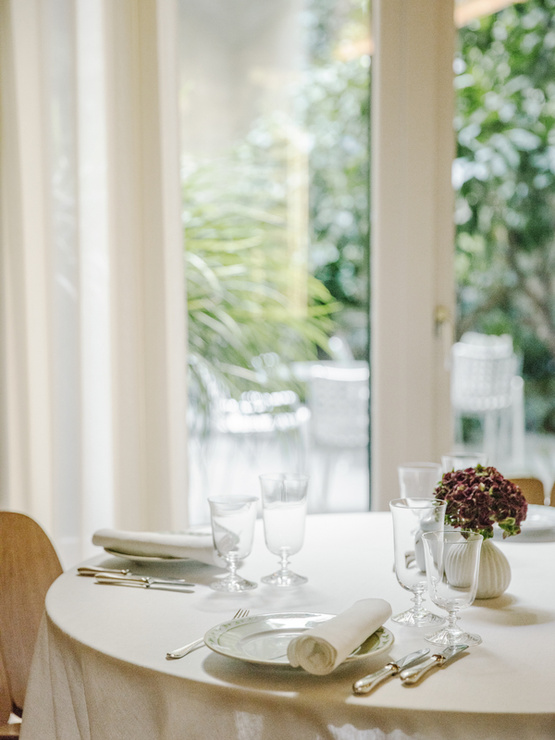 Breakfast table at the Mercer Barcelona Hotel