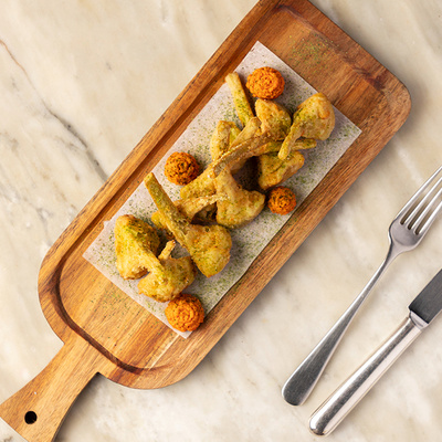 Fried artichokes by Le Bouchon gastrobar at the Hotel Mercer Barcelona