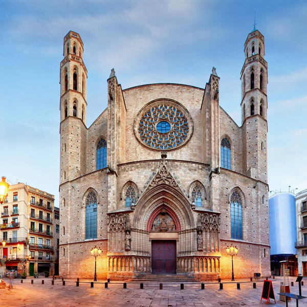 Santa Maria del Mar Gothic Church in Barcelona